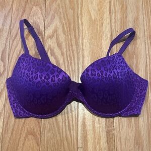 Victoria's Secret | Like New Bra | Purple Leopard | 34B | Lined | Underwire